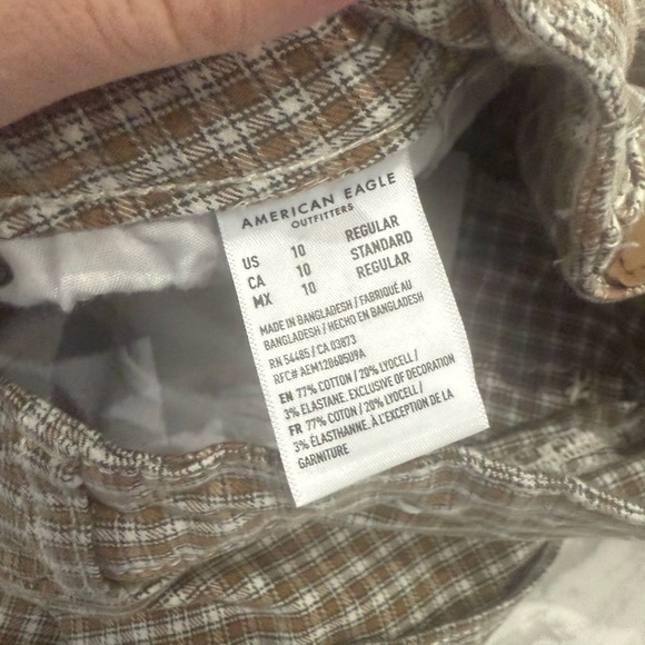 Plaid High-Waisted Women Shorts American plaid - Picture 3 of 4